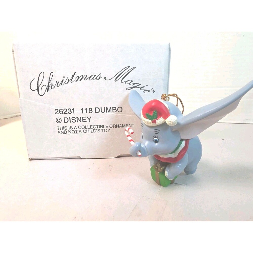 EUC Vintage Disney Dumbo Christmas Ornament Ornament W/ Original Box